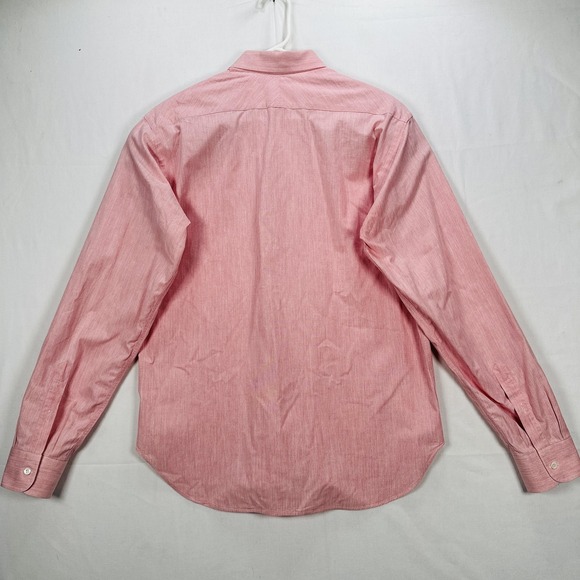 Billy Reid Shirt Mens Large Pink Standard Cut Button Front Long Sleeve Italy - Picture 3 of 10